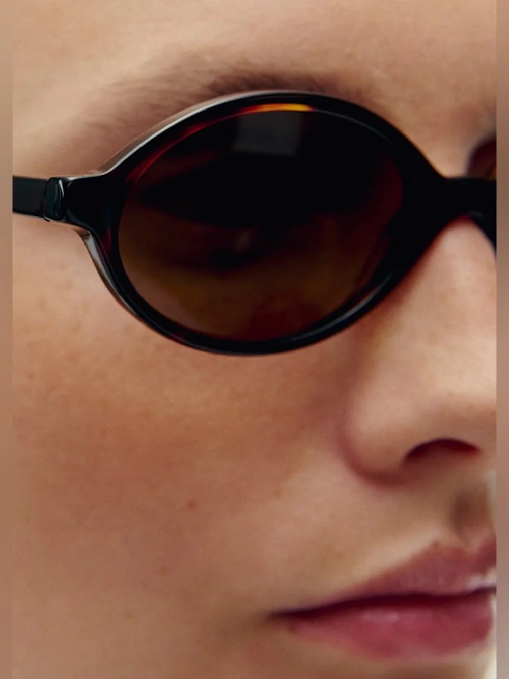 Sezane Alba Tortoise Oval sunglasses